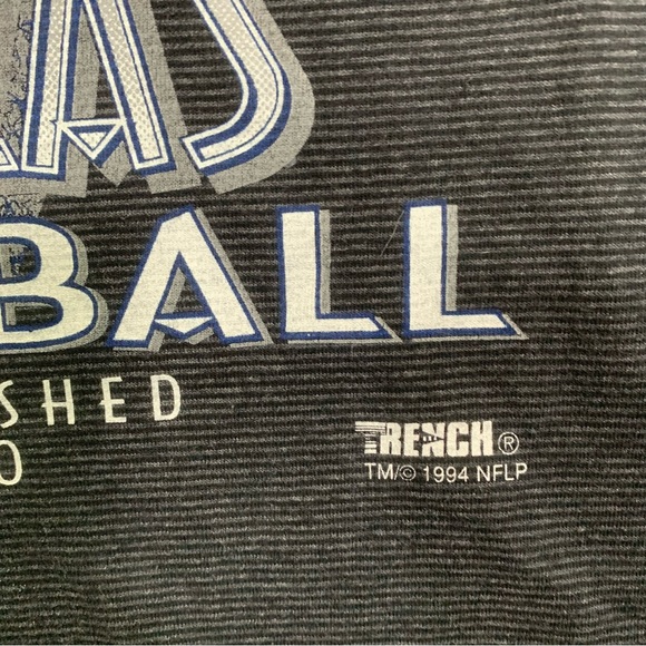 Vintage 90s NFL Football Dallas Cowboys 75th Anniversary Tee Men’s XL Striped T - Picture 3 of 10